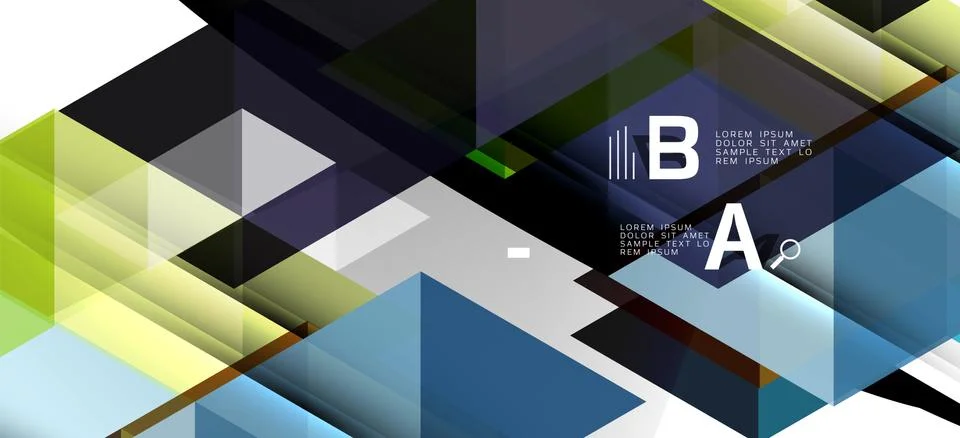 Abstract triangle pattern, colorful backdrop. Presentation template. Modern Stock Illustration