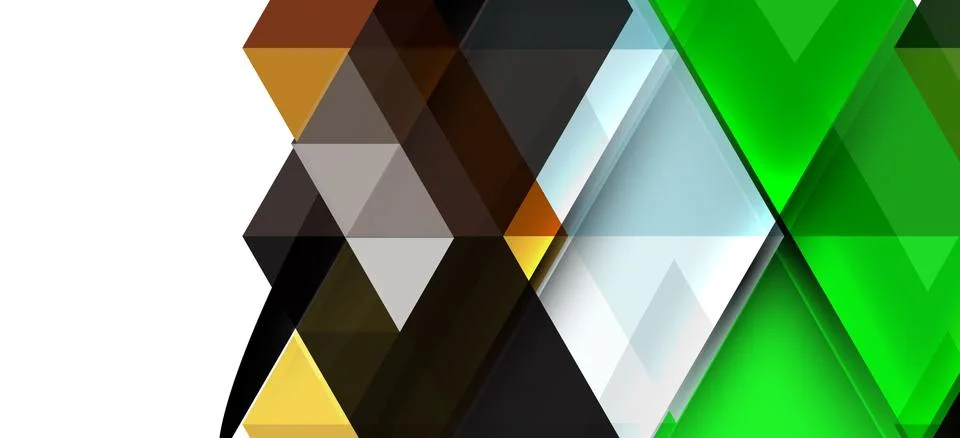 Abstract triangle pattern, colorful backdrop. Presentation template. Modern Stock Illustration