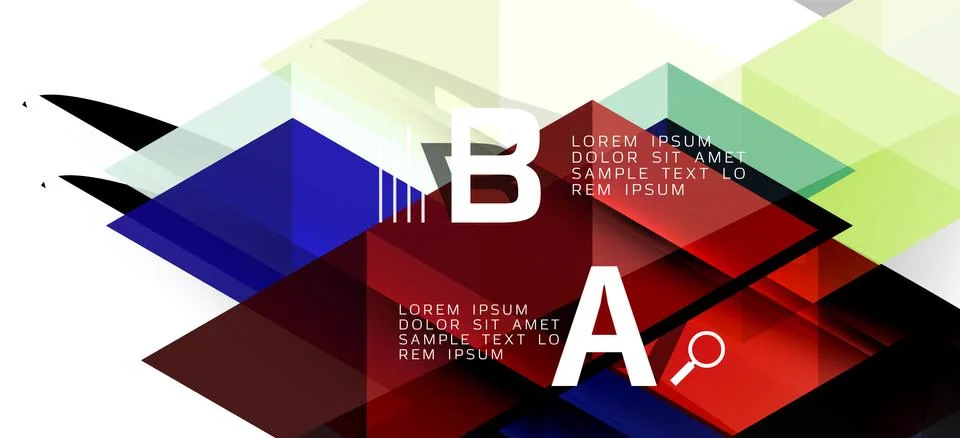 Abstract triangle pattern, colorful backdrop. Presentation template. Modern Stock Illustration