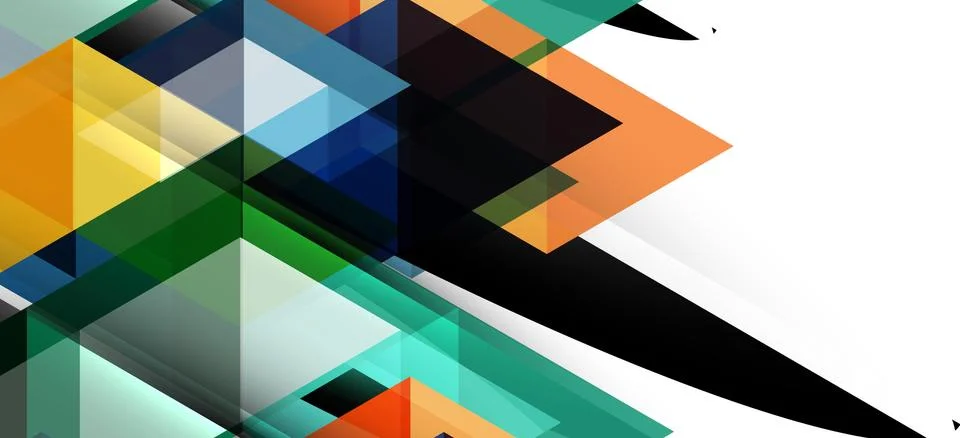 Abstract triangle pattern, colorful backdrop. Presentation template. Modern Stock Illustration