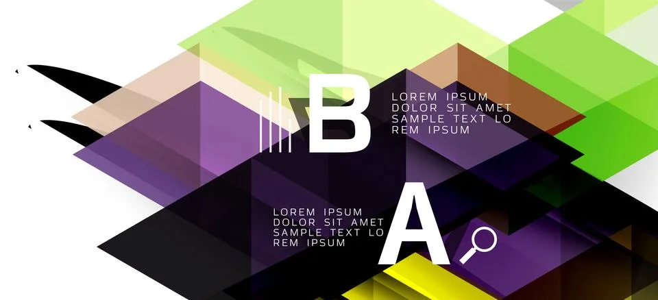 Abstract triangle pattern, colorful backdrop. Presentation template. Modern 스톡 일러스트