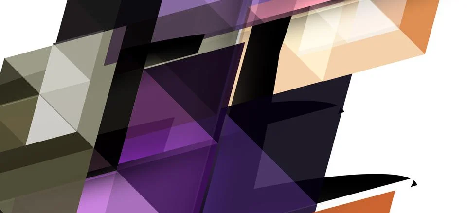 Abstract triangle pattern, colorful backdrop. Presentation template. Modern Stock Illustration