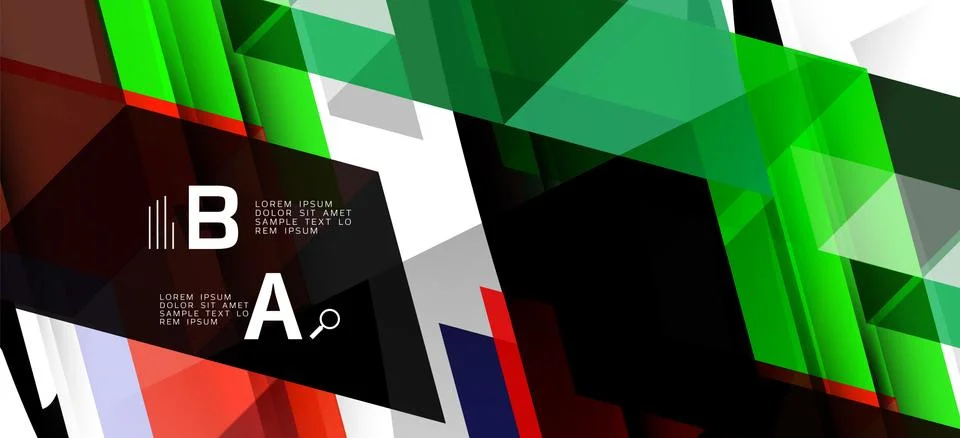 Abstract triangle pattern, colorful backdrop. Presentation template. Modern Stock Illustration