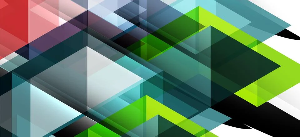 Abstract triangle pattern, colorful backdrop. Presentation template. Modern Stock Illustration