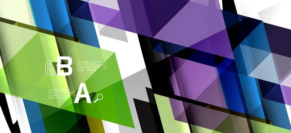 Abstract triangle pattern, colorful backdrop. Presentation template. Modern Illustrazione stock