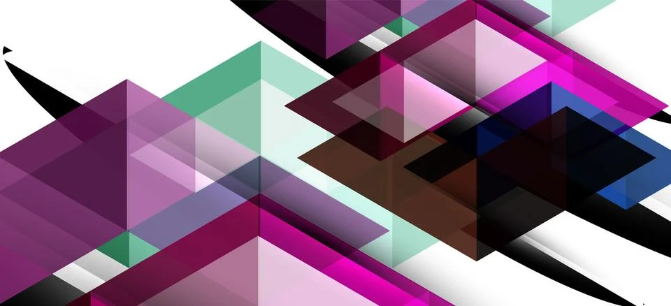 Abstract triangle pattern, colorful backdrop. Presentation template. Modern Stock Illustration
