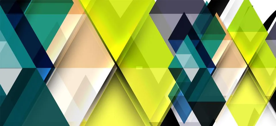 Abstract triangle pattern, colorful backdrop. Presentation template. Modern Stockillustratie