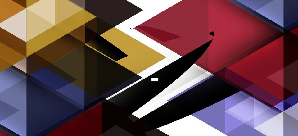 Abstract triangle pattern, colorful backdrop. Presentation template. Modern Stock Illustration