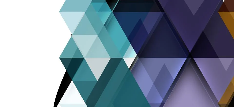 Abstract triangle pattern, colorful backdrop. Presentation template. Modern Illustrazione stock