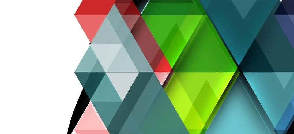 Abstract triangle pattern, colorful backdrop. Presentation template. Modern Stock Illustration