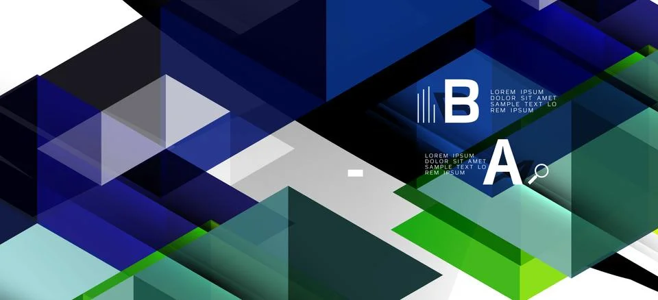 Abstract triangle pattern, colorful backdrop. Presentation template. Modern Stock Illustration