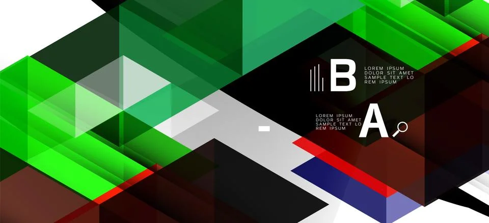 Abstract triangle pattern, colorful backdrop. Presentation template. Modern Stock Illustration