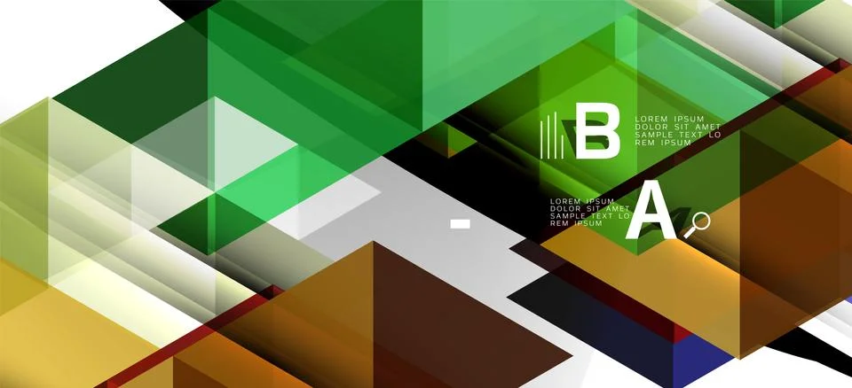 Abstract triangle pattern, colorful backdrop. Presentation template. Modern 스톡 일러스트