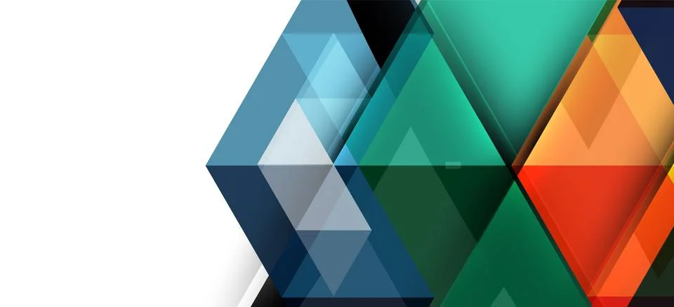 Abstract triangle pattern, colorful backdrop. Presentation template. Modern Stock Illustration