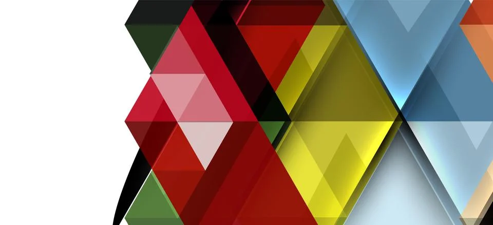 Abstract triangle pattern, colorful backdrop. Presentation template. Modern Stock Illustration