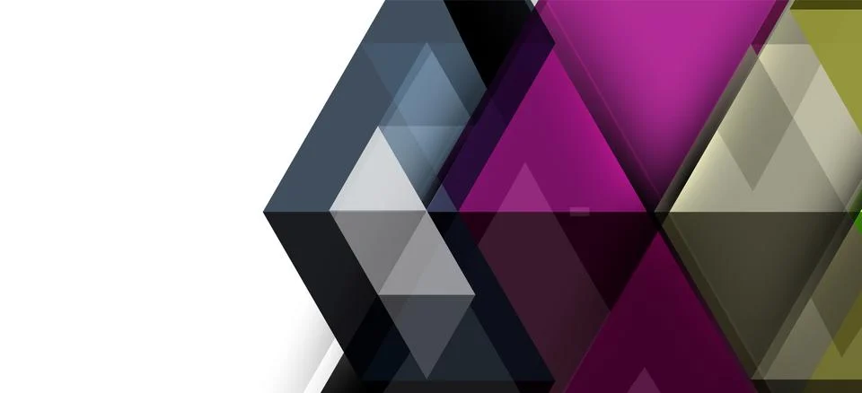 Abstract triangle pattern, colorful backdrop. Presentation template. Modern Stock Illustration