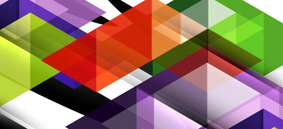 Abstract triangle pattern, colorful backdrop. Presentation template. Modern Stock Illustration