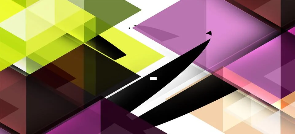 Abstract triangle pattern, colorful backdrop. Presentation template. Modern Illustrazione stock