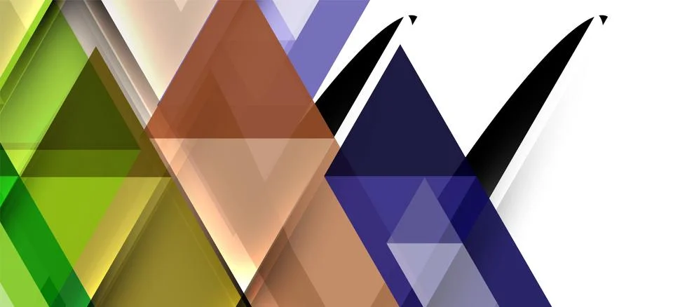 Abstract triangle pattern, colorful backdrop. Presentation template. Modern Stock Illustration