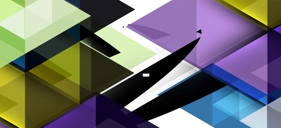 Abstract triangle pattern, colorful backdrop. Presentation template. Modern Stockillustratie