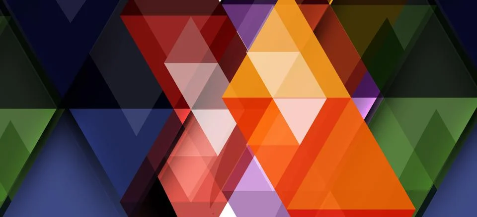 Abstract triangle pattern, colorful backdrop. Presentation template. Modern Stock Illustration