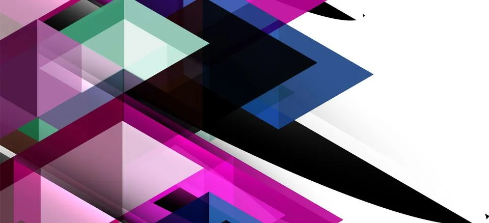 Abstract triangle pattern, colorful backdrop. Presentation template. Modern Stock Illustration
