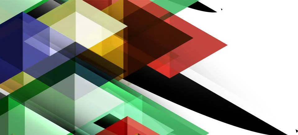 Abstract triangle pattern, colorful backdrop. Presentation template. Modern Illustrazione stock