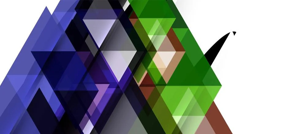 Abstract triangle pattern, colorful backdrop. Presentation template. Modern Illustrazione stock