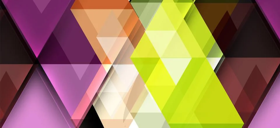 Abstract triangle pattern, colorful backdrop. Presentation template. Modern 스톡 일러스트