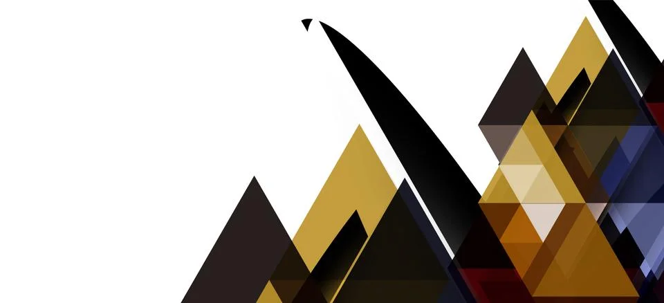 Abstract triangle pattern, colorful backdrop. Presentation template. Modern Illustrazione stock