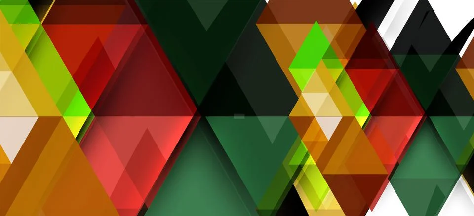 Abstract triangle pattern, colorful backdrop. Presentation template. Modern Stock Illustration