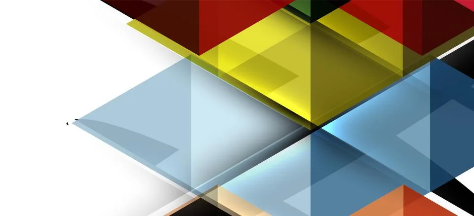 Abstract triangle pattern, colorful backdrop. Presentation template. Modern Illustrazione stock