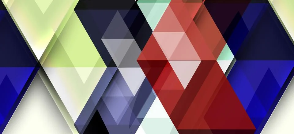 Abstract triangle pattern, colorful backdrop. Presentation template. Modern Stock Illustration