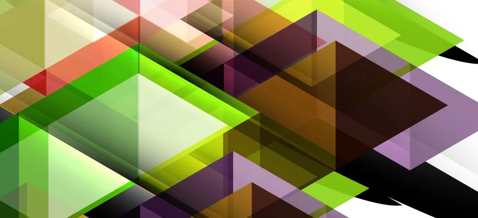 Abstract triangle pattern, colorful backdrop. Presentation template. Modern Stock Illustration