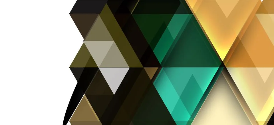 Abstract triangle pattern, colorful backdrop. Presentation template. Modern Stock Illustration