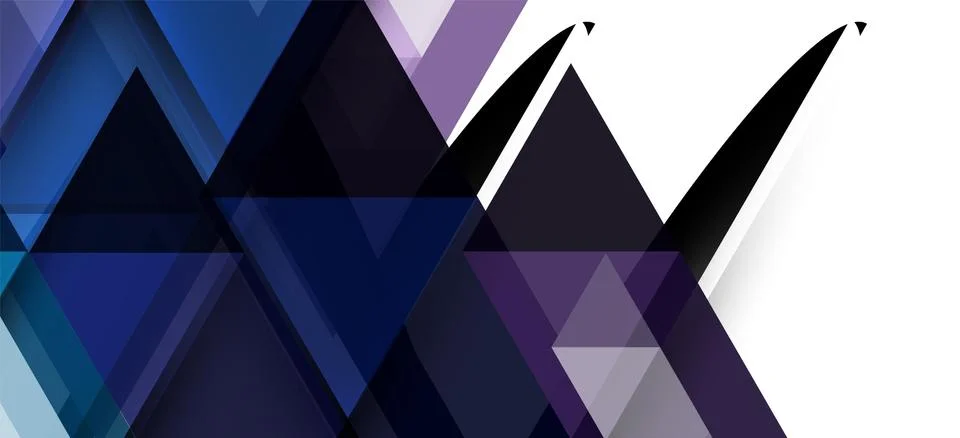 Abstract triangle pattern, colorful backdrop. Presentation template. Modern Stock Illustration