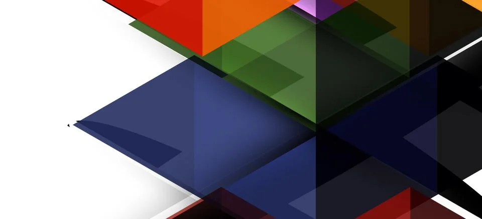 Abstract triangle pattern, colorful backdrop. Presentation template. Modern Stock Illustration