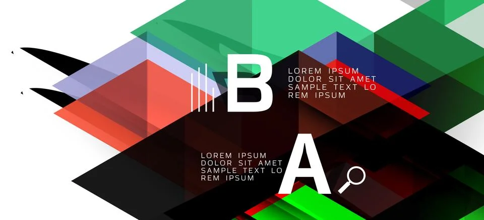 Abstract triangle pattern, colorful backdrop. Presentation template. Modern Stock Illustration