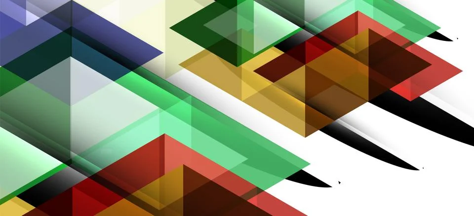 Abstract triangle pattern, colorful backdrop. Presentation template. Modern Illustrazione stock