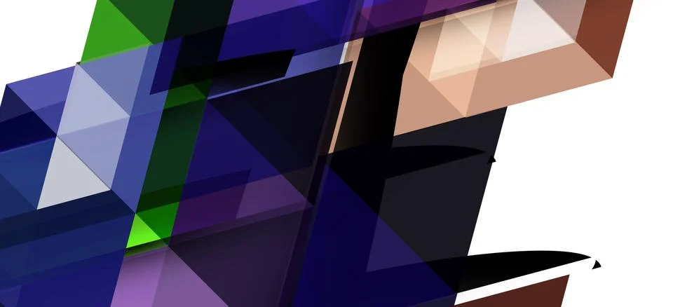 Abstract triangle pattern, colorful backdrop. Presentation template. Modern Stock Illustration