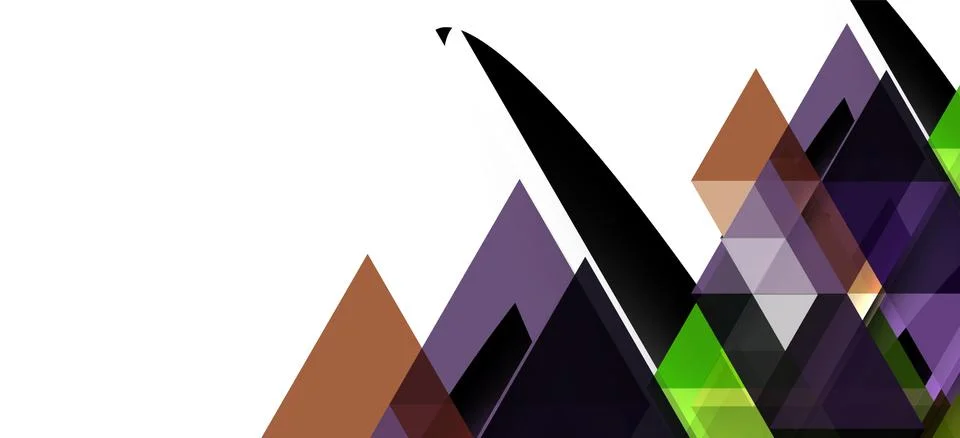 Abstract triangle pattern, colorful backdrop. Presentation template. Modern Stock Illustration