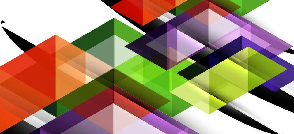 Abstract triangle pattern, colorful backdrop. Presentation template. Modern Stock Illustration