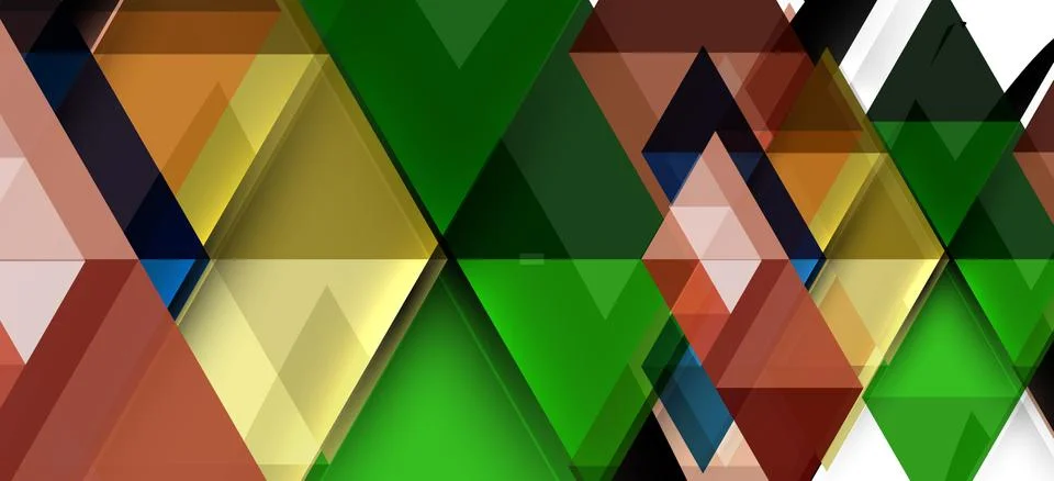 Abstract triangle pattern, colorful backdrop. Presentation template. Modern Stock Illustration
