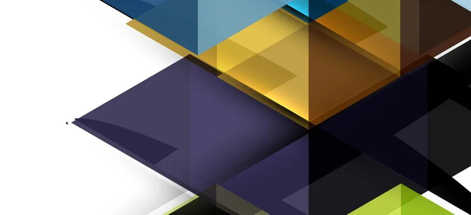 Abstract triangle pattern, colorful backdrop. Presentation template. Modern Stock Illustration