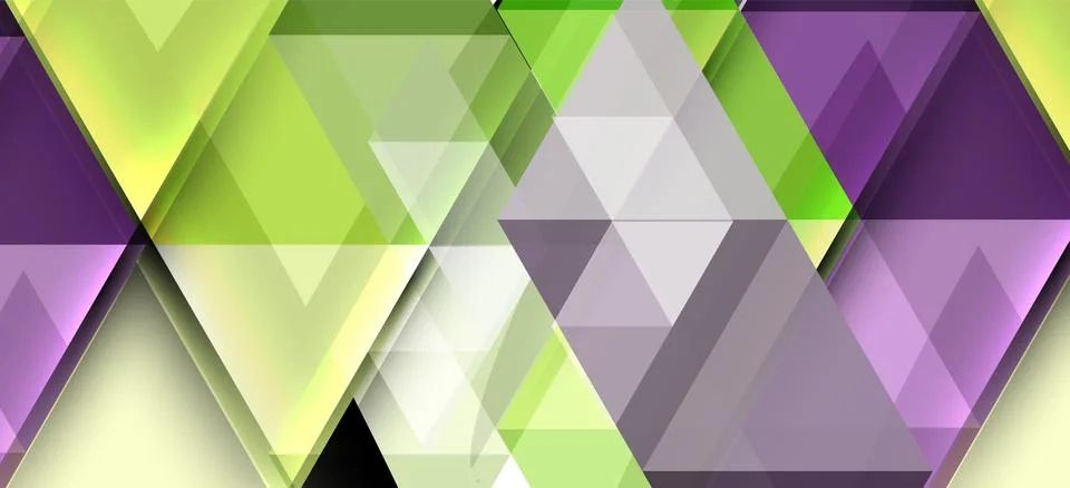 Abstract triangle pattern, colorful backdrop. Presentation template. Modern Stock Illustration
