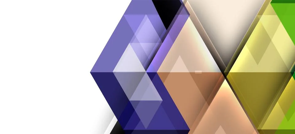 Abstract triangle pattern, colorful backdrop. Presentation template. Modern Stock Illustration