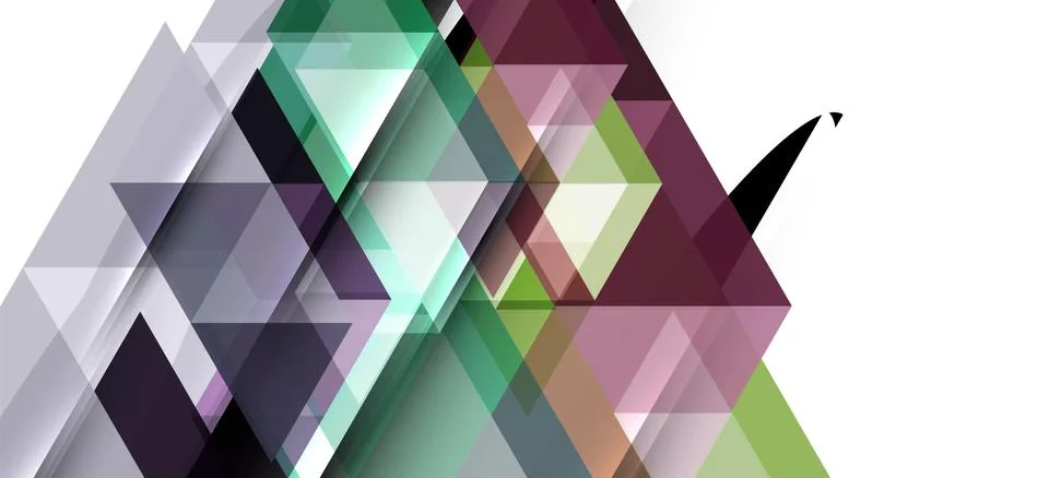 Abstract triangle pattern, colorful backdrop. Presentation template. Modern Stock Illustration