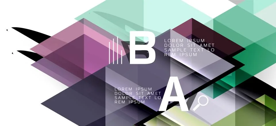 Abstract triangle pattern, colorful backdrop. Presentation template. Modern Illustrazione stock