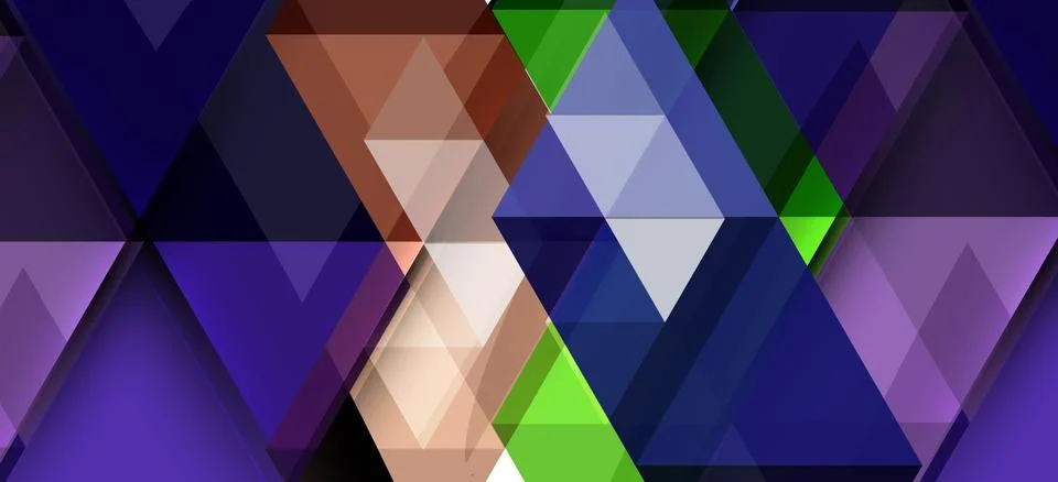 Abstract triangle pattern, colorful backdrop. Presentation template. Modern Stock Illustration