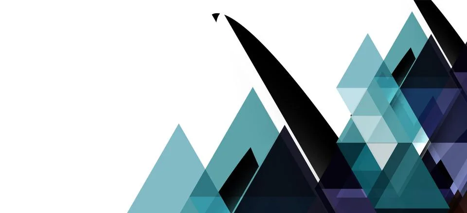 Abstract triangle pattern, colorful backdrop. Presentation template. Modern Stock Illustration